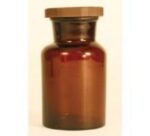 BOTTLE REAGENT PLASTIC STOPPER WIDE NECK 250ML AMBER