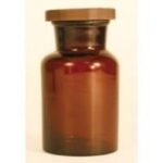 BOTTLE REAGENT PLASTIC STOPPER WIDE NECK 250ML AMBER