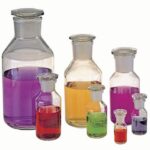 BOTTLE REAGENT GLASS STOPPER WIDE NECK CLEAR