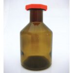 BOTTLE REAGENT PLASTIC STOPPER NARROW NECK AMBER